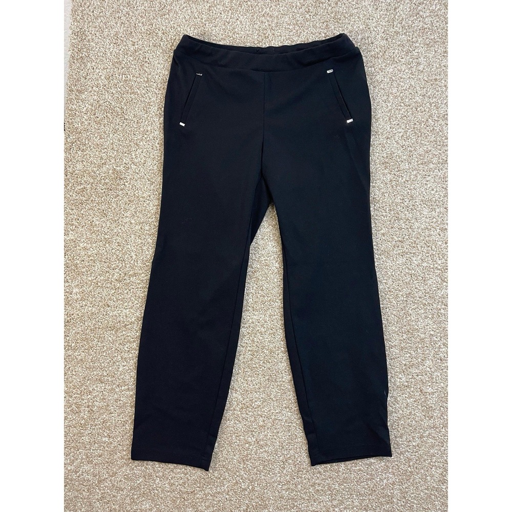 Pant Womens Medium Black Travel‎ Dress Pants Stretch  Pockets